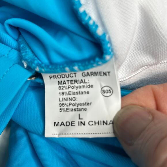 Two Piece Turquoise Tankini Swimsuit New L - Picture 6 of 9